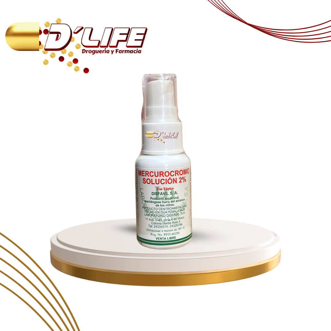 MERCUROCROMO 2% SPRAY X 1 ONZ, DISFAVIL