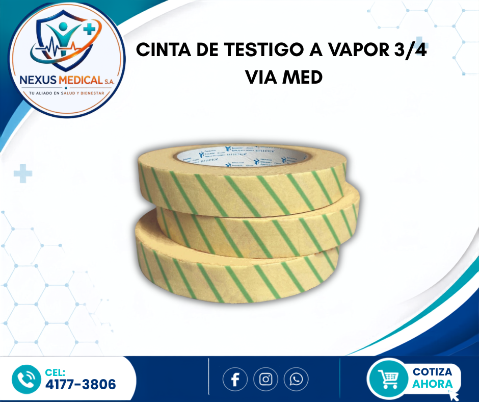 CINTA DE TESTIGO A VAPOR 3/4 VIA MED  - Nexus Medical S.A.