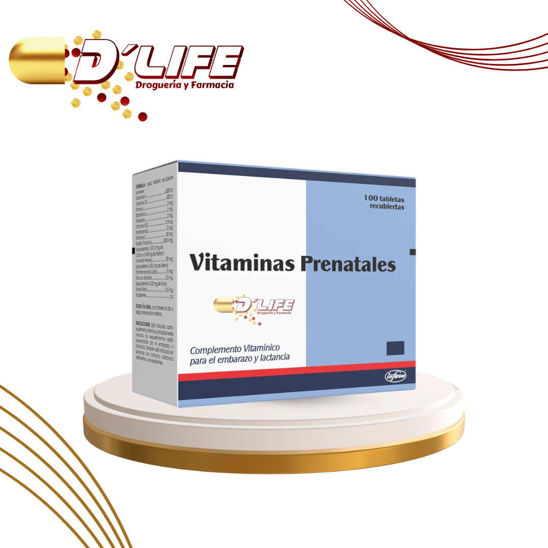 VITAMINAS PRENATALES CX100 TABS INFASA