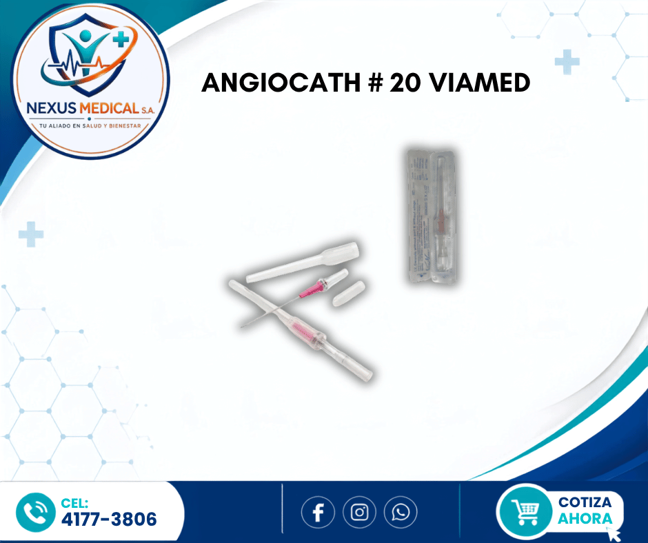 ANGIOCATH # 20 MARCA VIAMED CAJA DE 100 UNIDADES - Nexus Medical S.A.