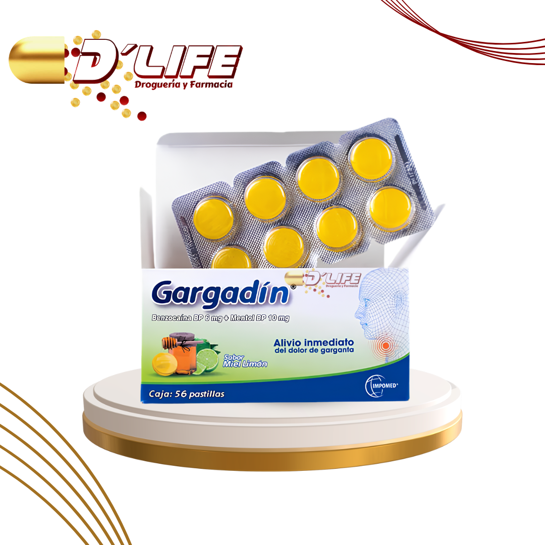 GARGADIN MIEL Y LIMON  X 56 TABLETAS