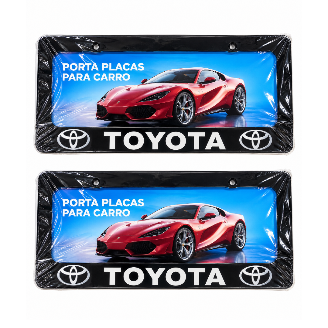 Porta Placas Toyota Plástico Negro (2 Unidades) - Repuestos y Lubricantes Vicent's