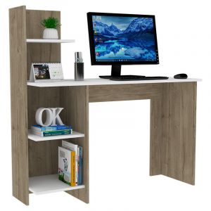Escritorio con librería blanco Virna