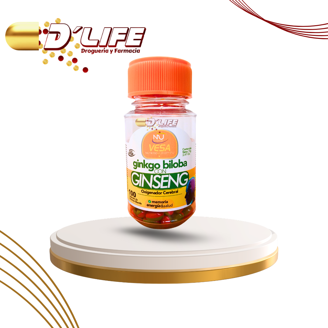 GINKGO BILOBA + GINSENG X 100 CAPSULAS NV VESA