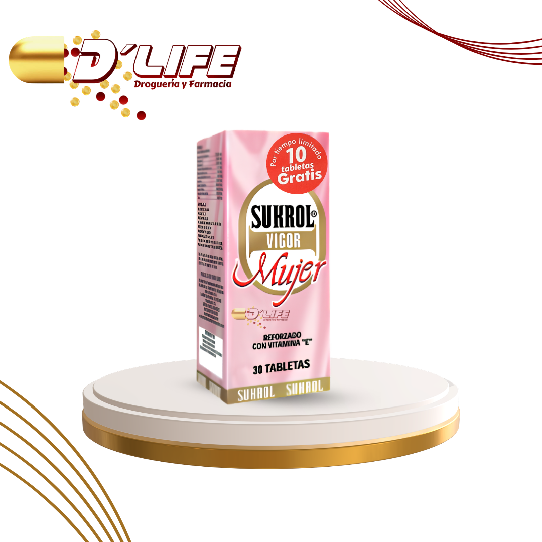 SUKROL VIGOR MUJER X 30 TABLETAS + 10 GRATIS