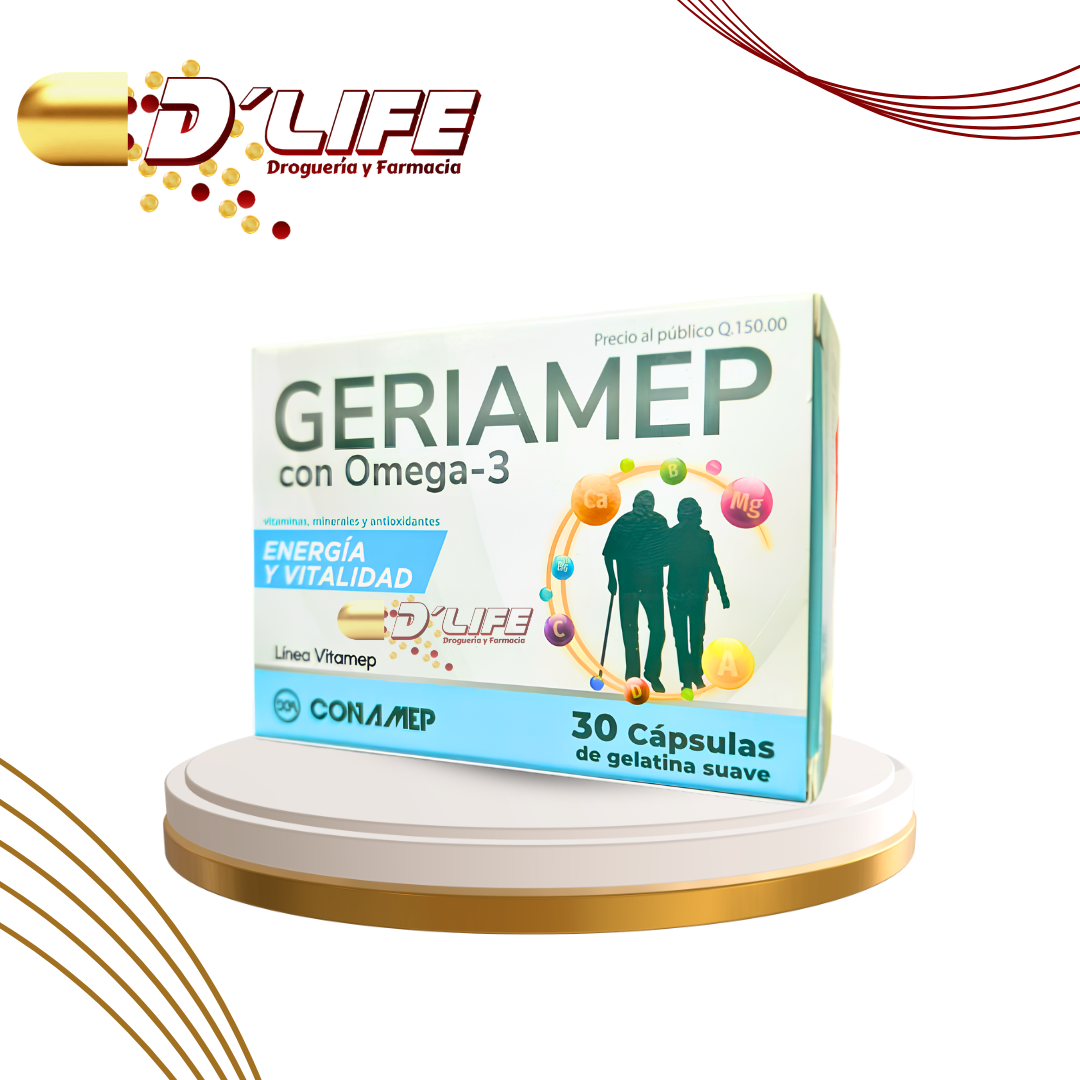 GERIAMEP CON OMEGA 3 X 30 GEL CAPS. CONAMEP