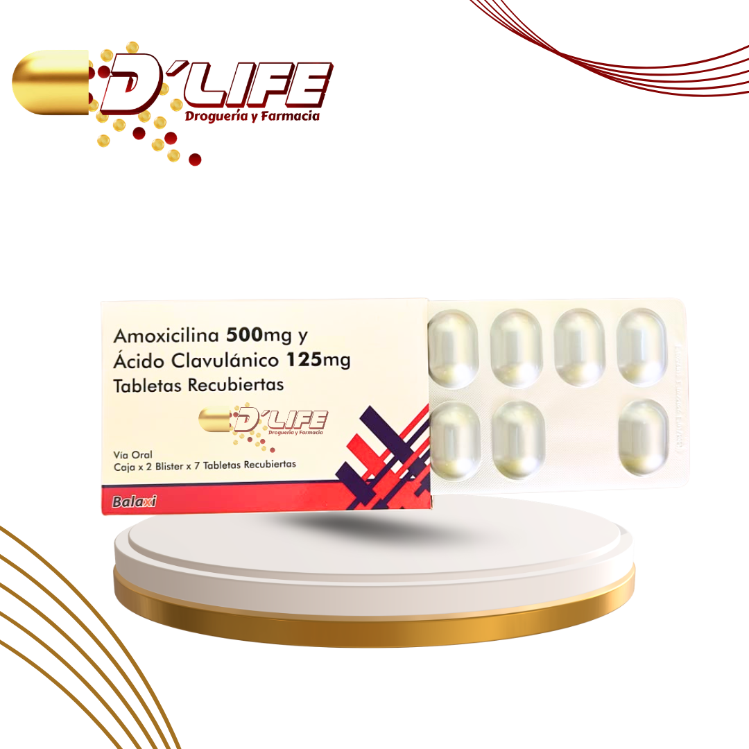 AMOXICILINA 500MG Y ACIDO CLAVULANICO 125MG 2BLIS X 7 BALAXI