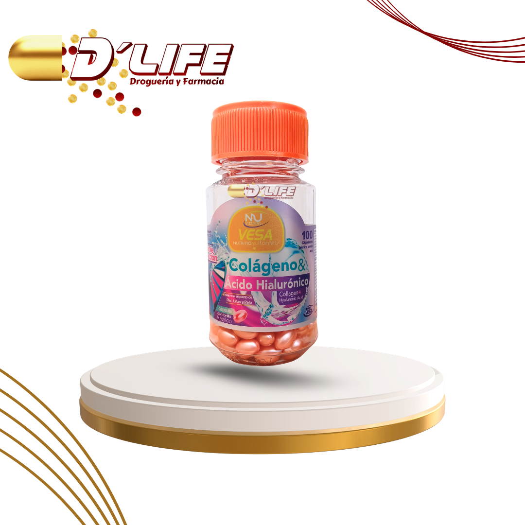 COLAGENO & ACIDO HIALURONICO X 100 GELCAPS