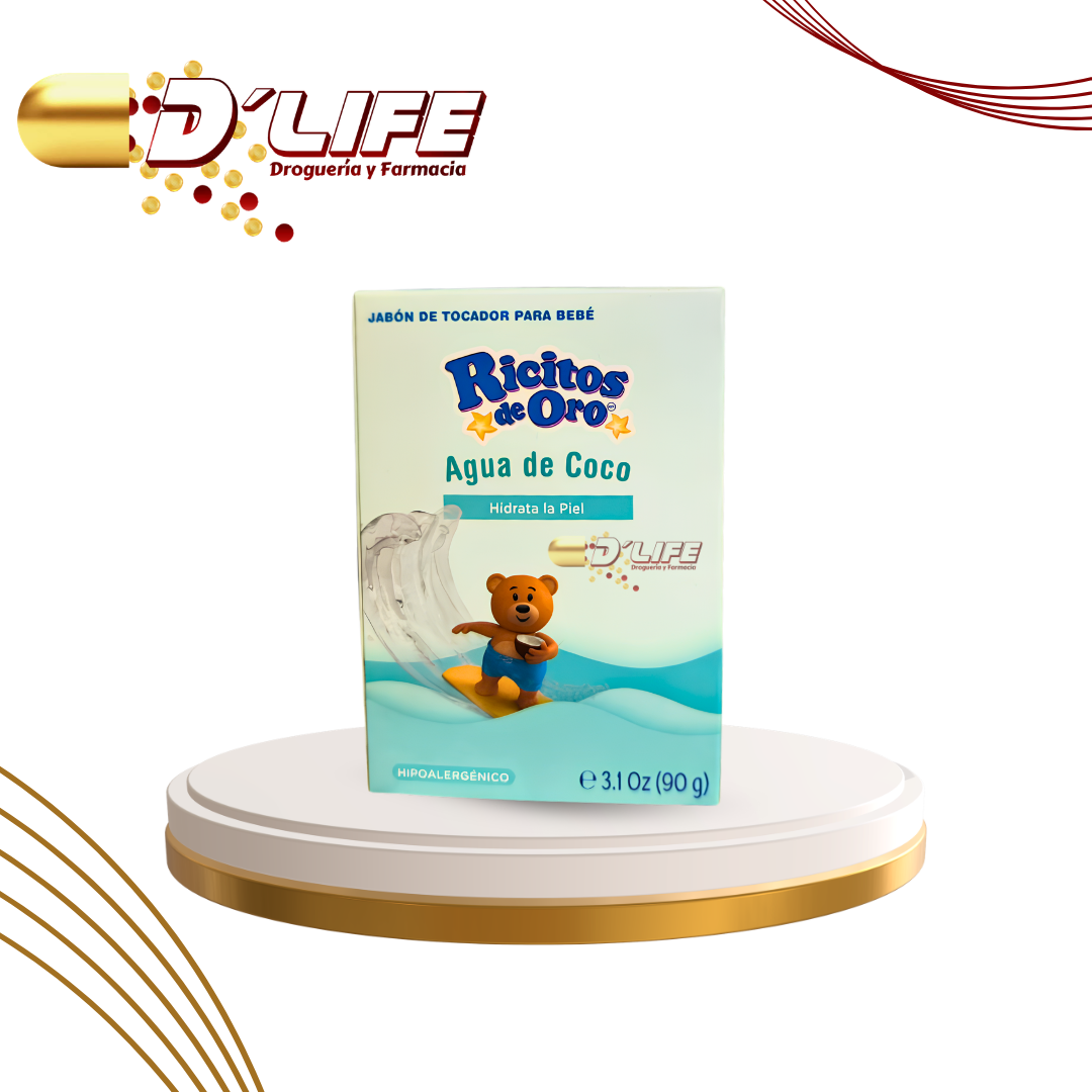JABON RICITOS DE ORO AGUA DE COCO 90G