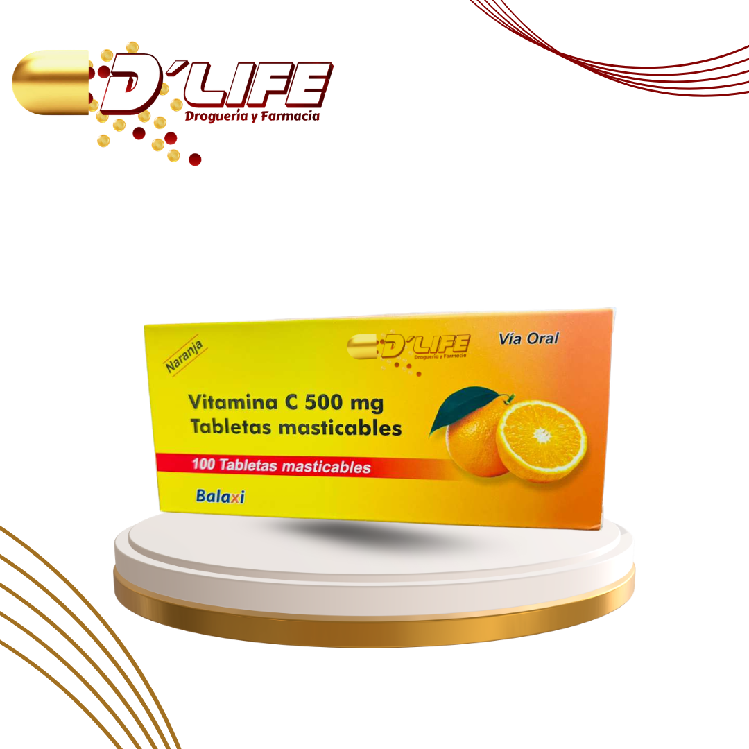 VITAMINA C 500MG X 100 TABL. MASTICABLE BALAXI
