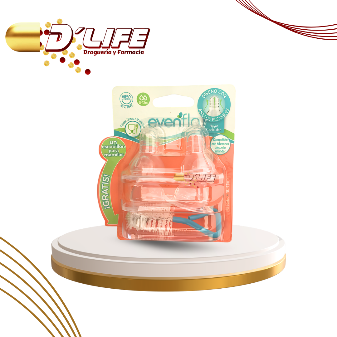 MAMON SILICON ESTANDAR 4 UNID. + ESCOBILLON GRATIS EVENFLO