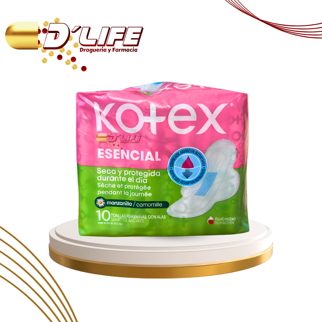 KOTEX ESENCIAL NORMAL C/ALAS X 10 UNID.