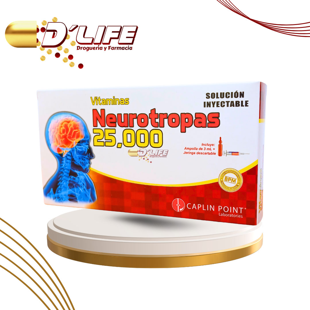 VITAMINAS NEUROTROPAS 25,000 SOL. INYECTABLE CAPLIN