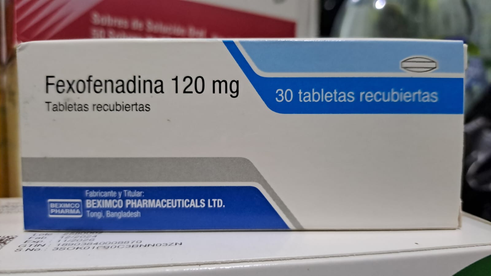 Fexofenadina 120mg *30 Tabletas - FARMACIA NUEVO MILENIO