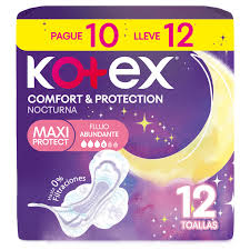 KOTEX toallas femeninas nocturnas *8 toallas  - FARMACIA NUEVO MILENIO