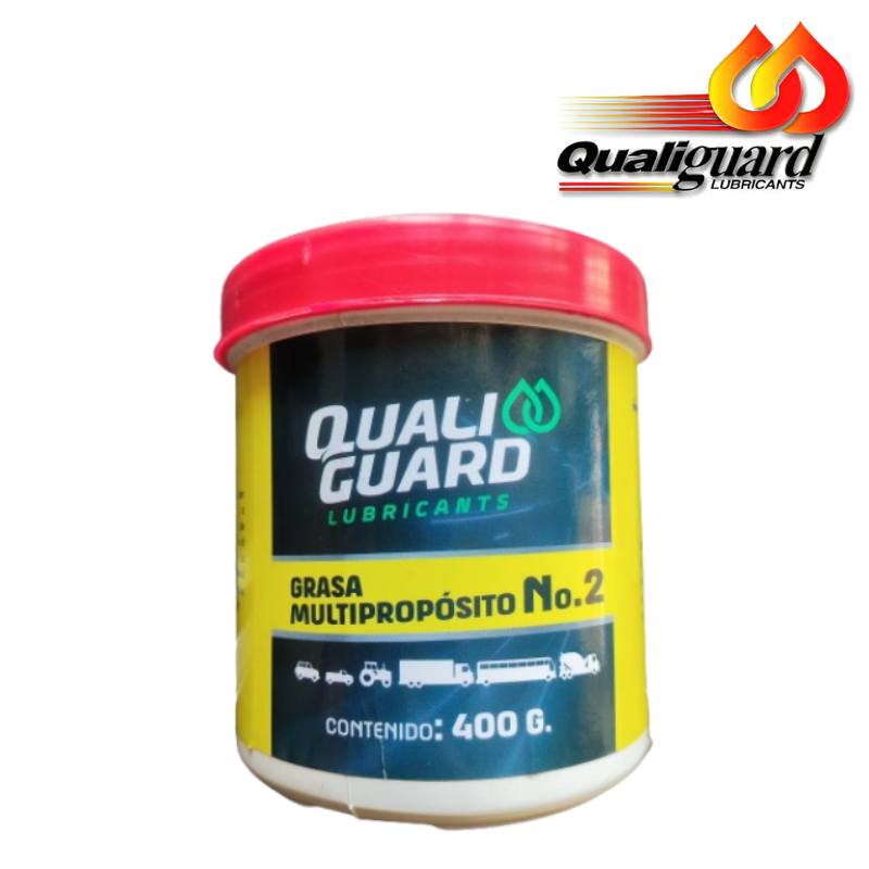 Tarro Grasa #2 Roja (450g) Chasis Multiproposito Qualiguard - Repuestos y Lubricantes Vicent's