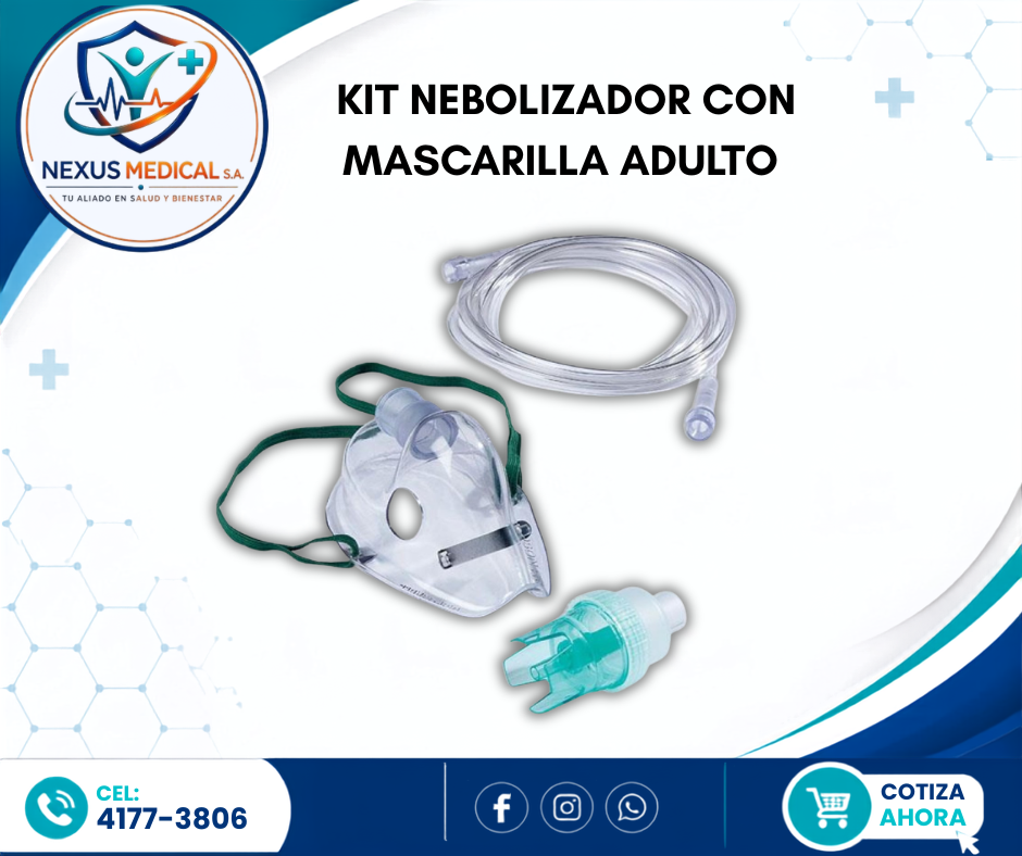 KIT NEBOLIZADOR CON MASCARILLA ADULTO  - Nexus Medical S.A.