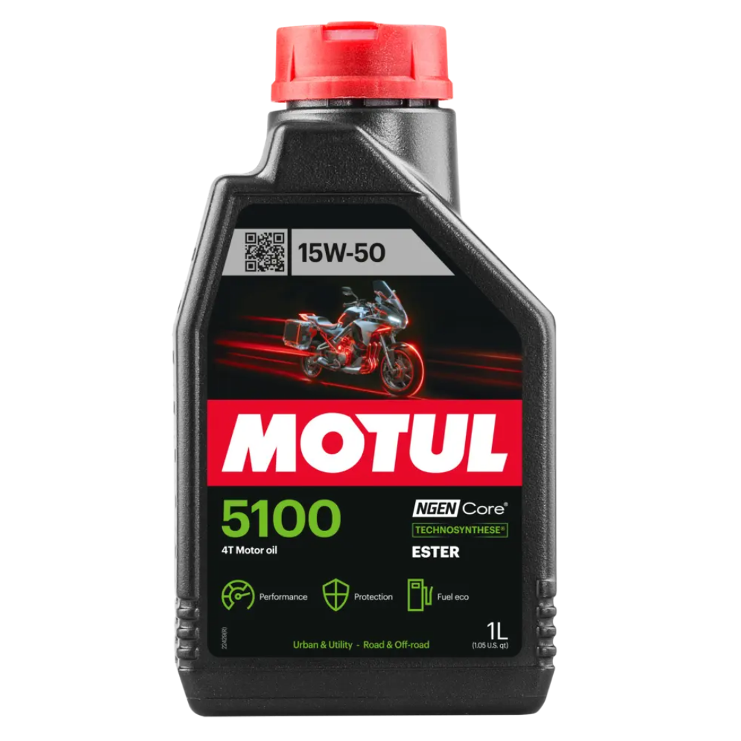 Litro Motul 5100 4T 15W-50 TECHNOSYNTHESE - Repuestos y Lubricantes Vicent's