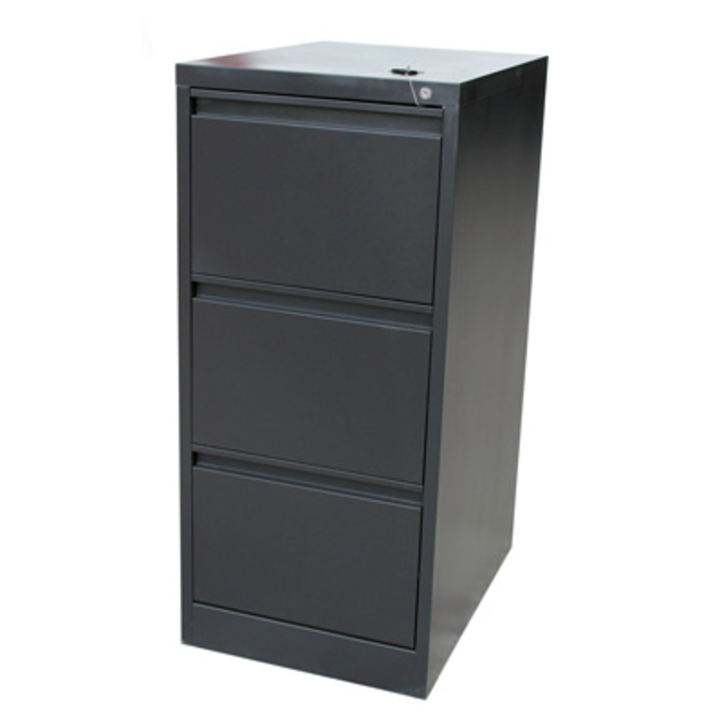 Archivo de 3 Gavetas Negro 