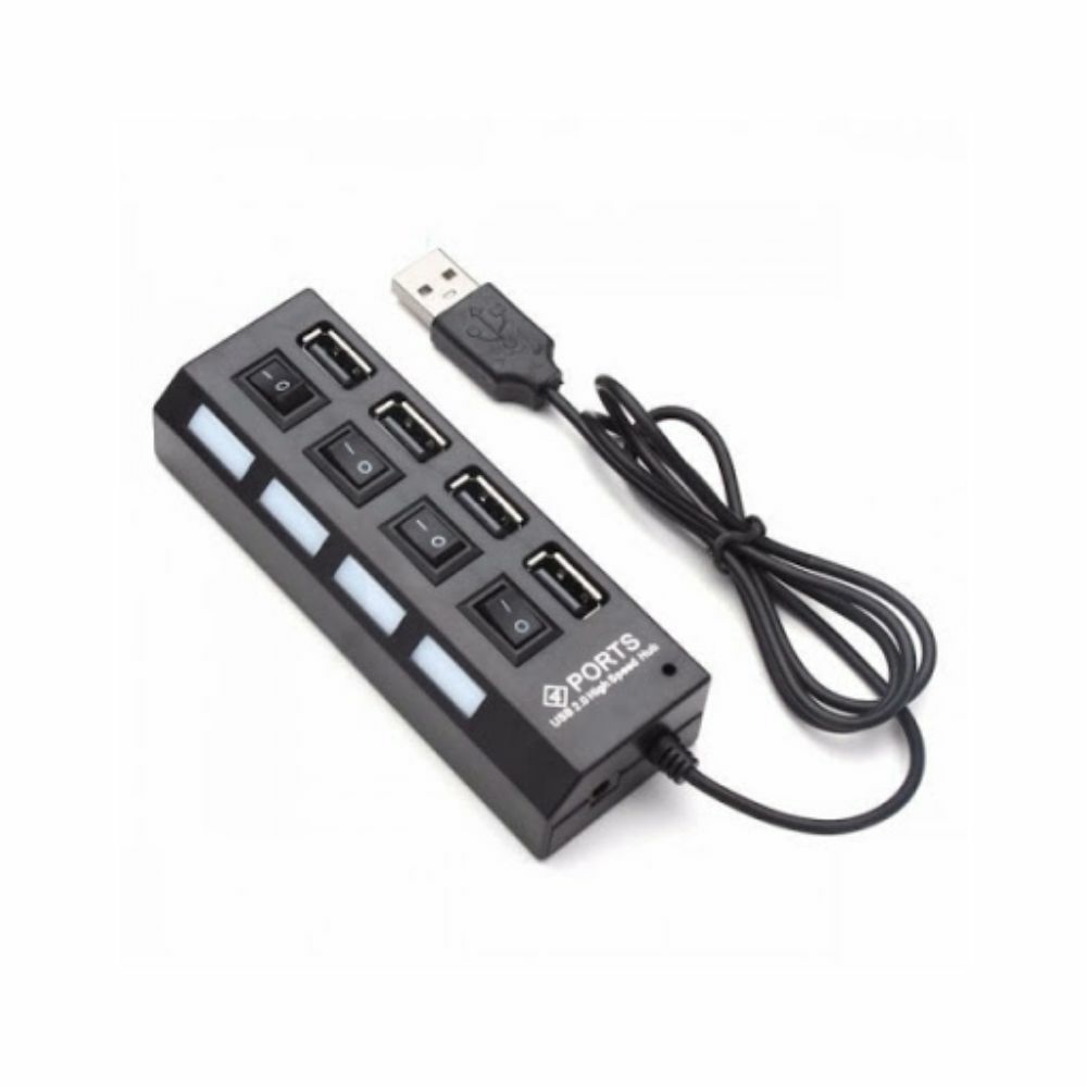 HUB USB 4 Puertos con Switch Individual 
