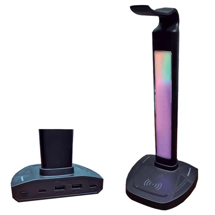 Soporte para Audifono + Cargador Inalambrico 