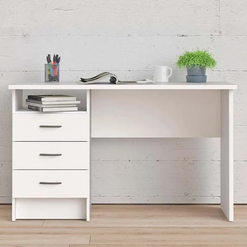 Escritorio Fred Blanco de 3 Gavetas 