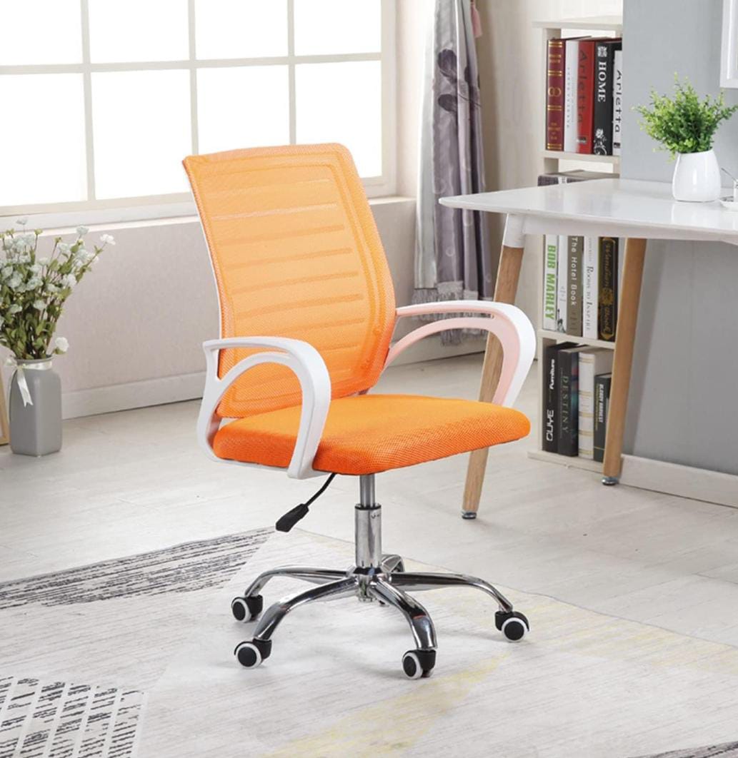Silla Mesh Naranja/Blanco H7