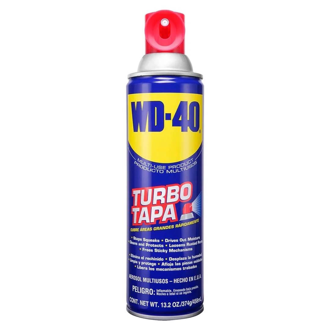 Lubricante WD-40 (13.2 Oz) Turbo Tapa (Afloja Todo)	 - Repuestos y Lubricantes Vicent's