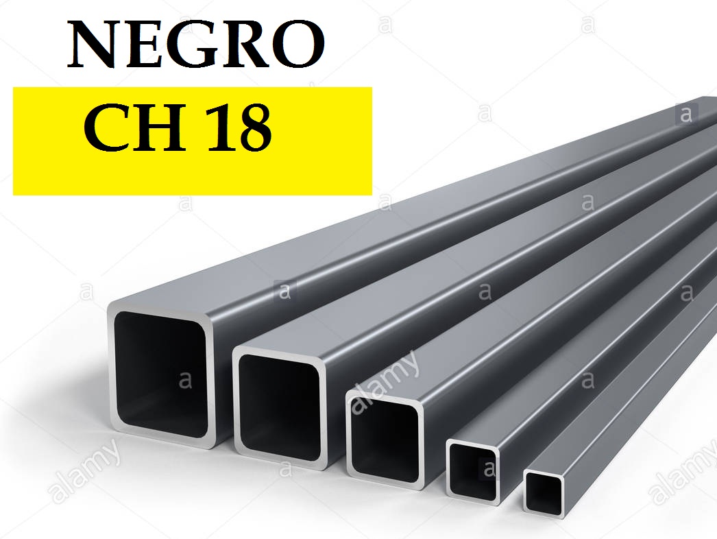 TUBO NEGRO CUADRADO CH18 2" - DIFER