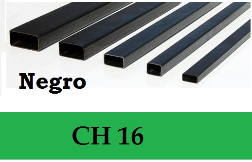 TUBO NEGRO RECTANGULAR CH16 4X2 - DIFER