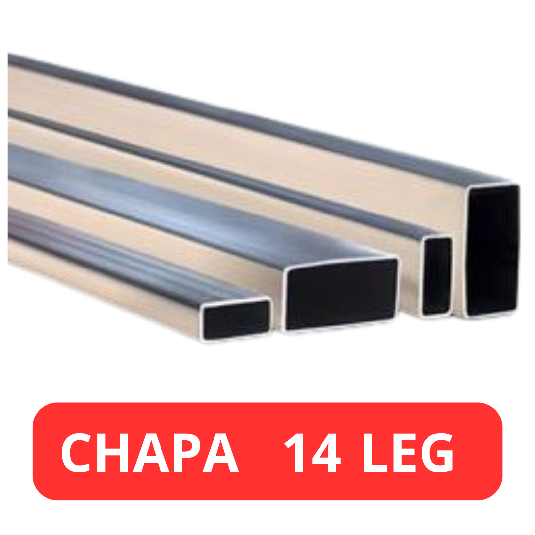TUBO GALVANIZADO RECTANGULAR CH14 6X2 - DIFER