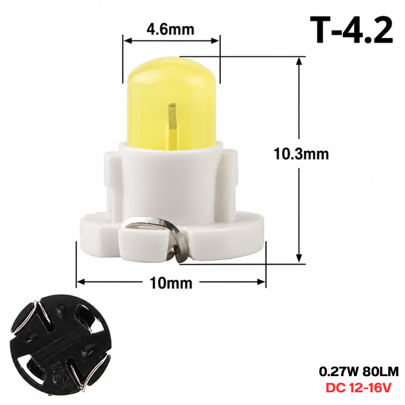 Bombilla T-4.2 (T4.2LD) Led Blanco Mini para tablero - Repuestos y Lubricantes Vicent's
