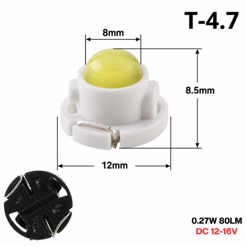 Bombilla T-4.7 (T4.7LD) Led Blanco mini para tablero - Repuestos y Lubricantes Vicent's