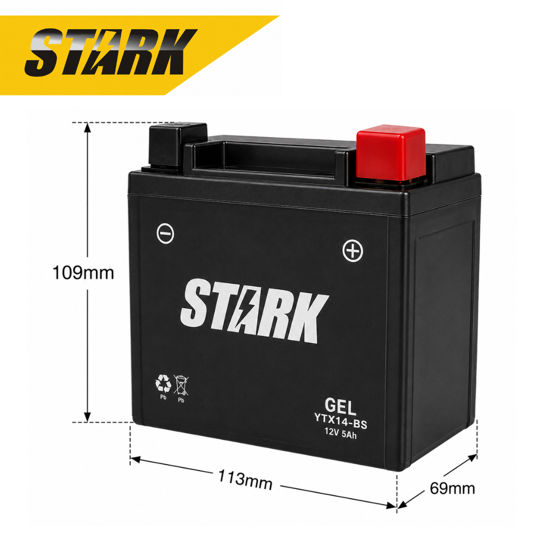 Bateria Moto Gel STARK (YTX5L-BS) Hero Hunk 200, Gixxer 155 - Repuestos y Lubricantes Vicent's