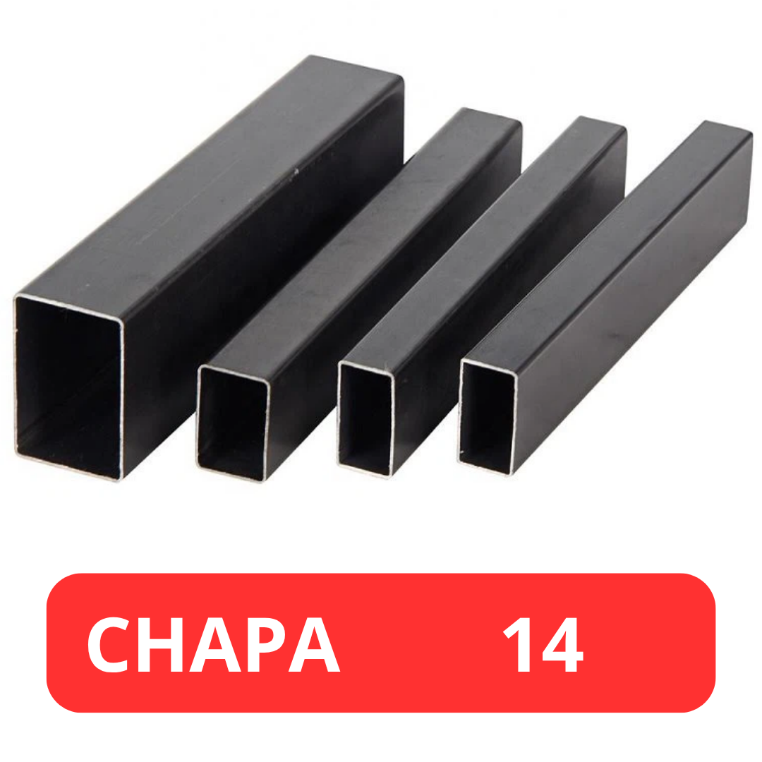 TUBO NEGRO RECTANGULAR CH14 4X2 - DIFER