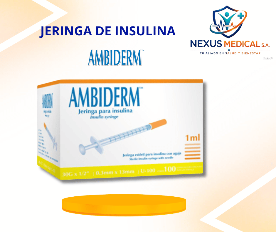 JERINGA DE INSULINA DE 1ML CON AGUJA 30*1/2  - Nexus Medical S.A.