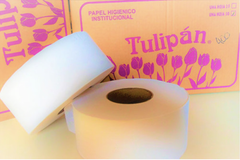 Fardo papel higiénico institucional (6x1), marca Tulipan - 