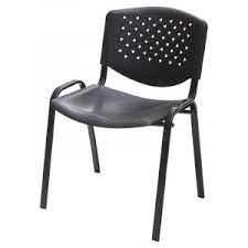 Silla de espera plástica Negra