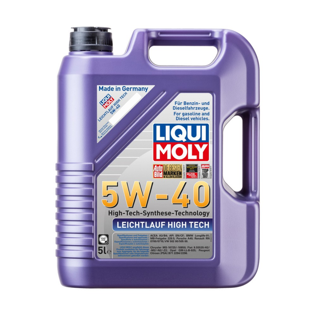 Garrafa LIQUI MOLY 5W-40 Leichtlauf High Tech Full Synthetic Gas y Diesel  - Repuestos y Lubricantes Vicent's
