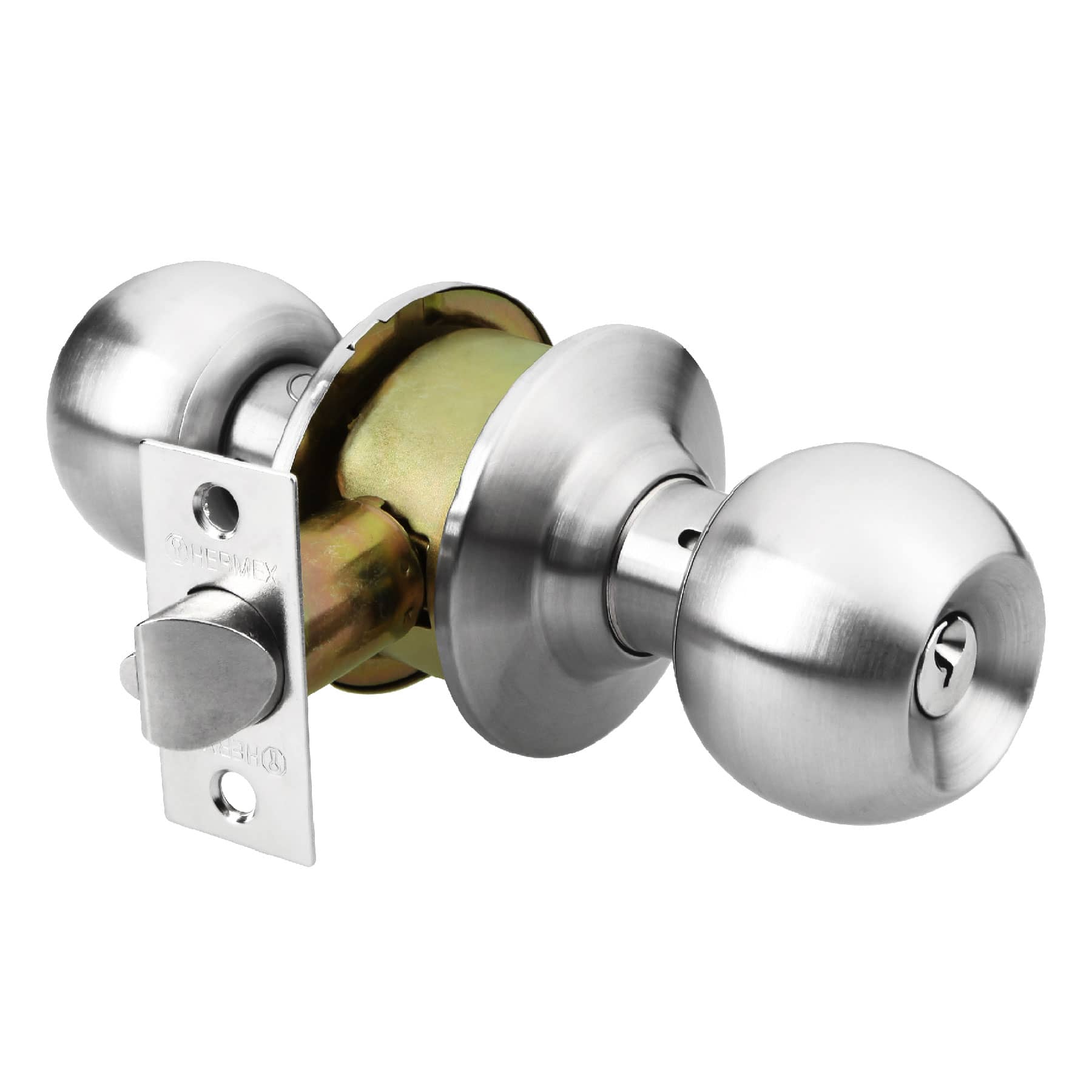 CHAPA PARA PUERTA DE BOLA CROMO MATE (307128) - MAXTOOL - DIFER