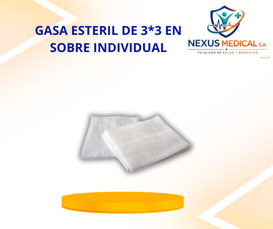 GASA ESTERIL DE 3*3 EN SOBRE INDIVIDUAL - Nexus Medical S.A.