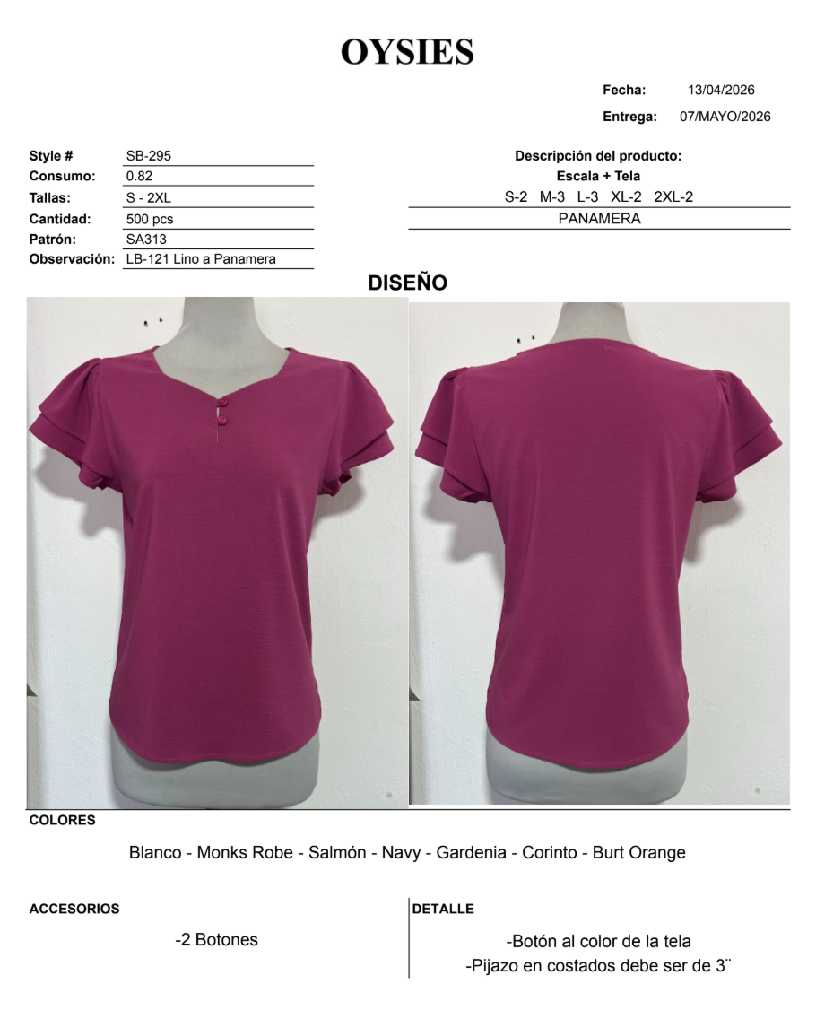 SB295 Segunda - Oysies