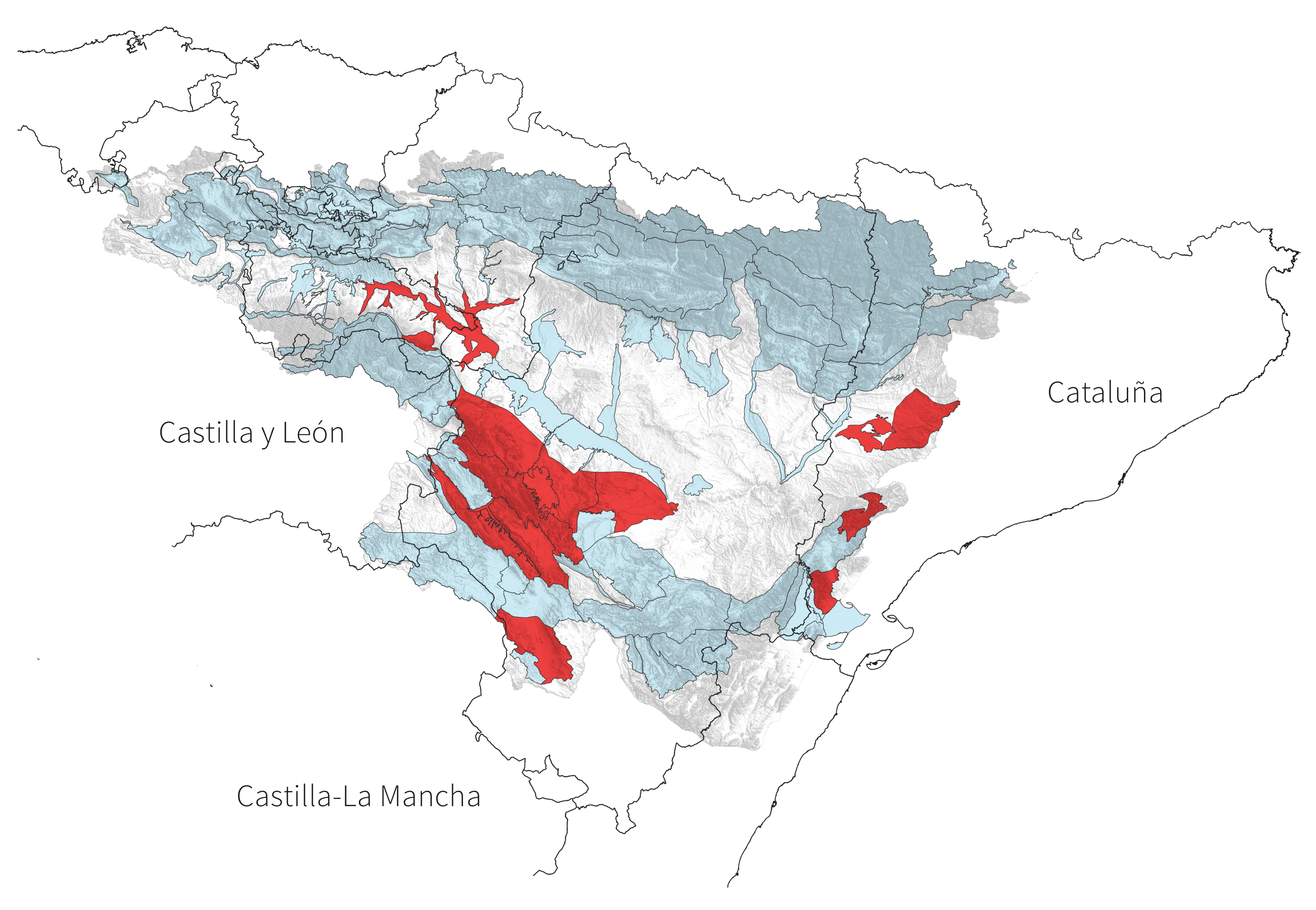 Presiones significativas de las extracciones sobre las masas de agua subterráneas en la cuenca del Ebro