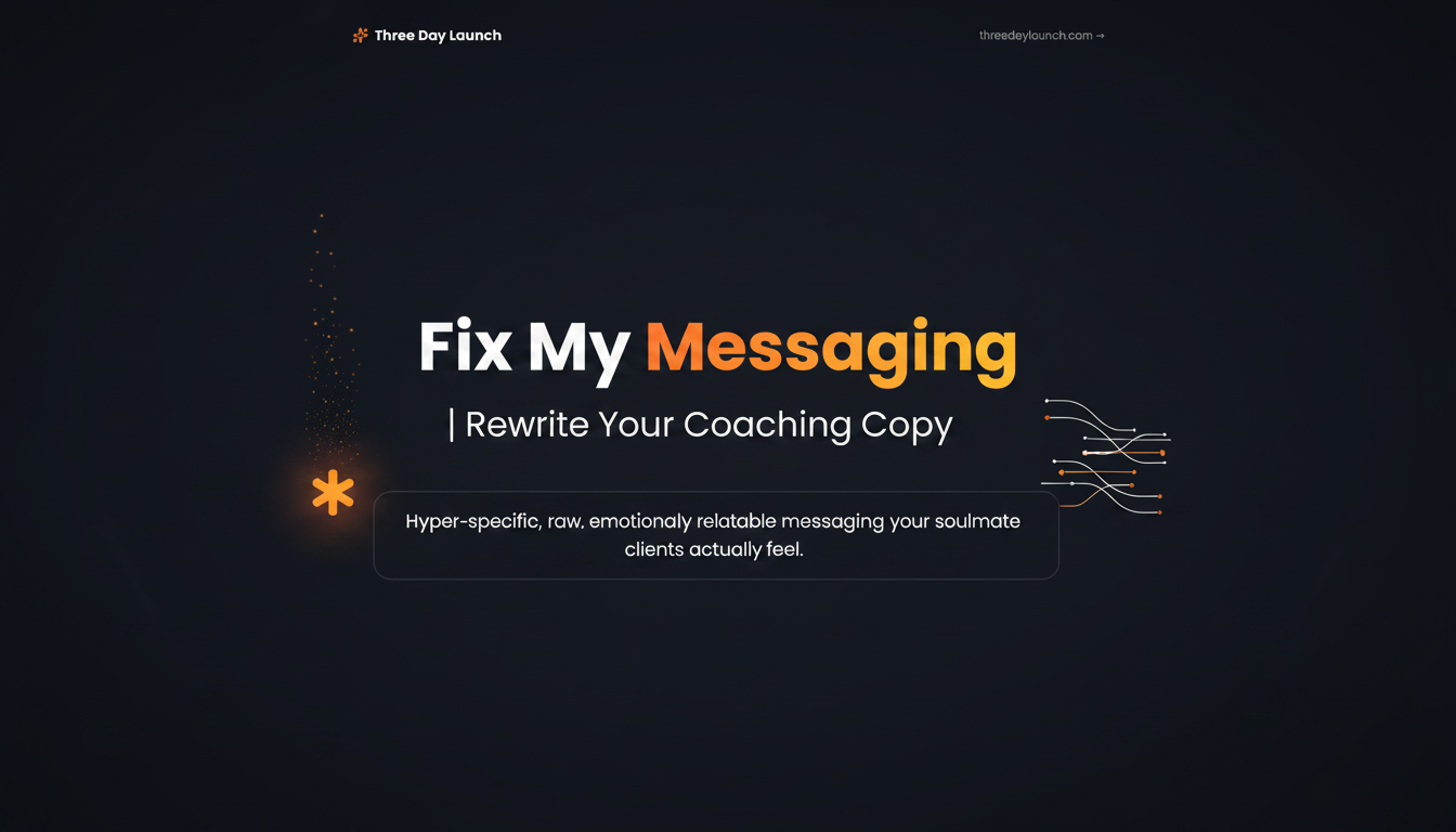 Fix My Messaging | Rewrite Your Coaching Copy