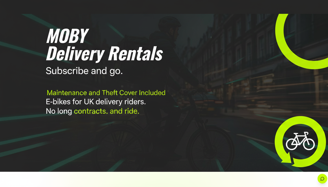 MOBY Delivery Rentals — Ride for work. Subscribe and go.