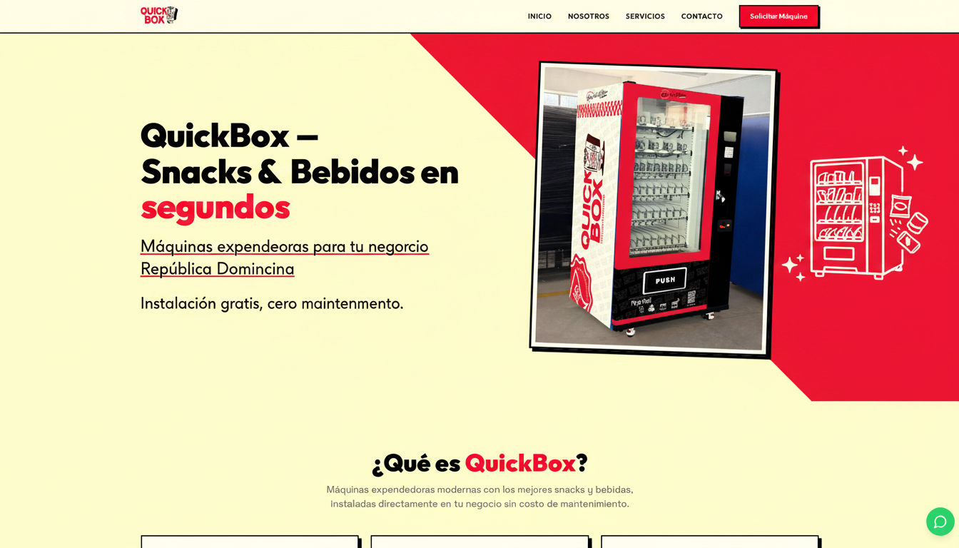 QuickBox — Snacks & Bebidas en Segundos