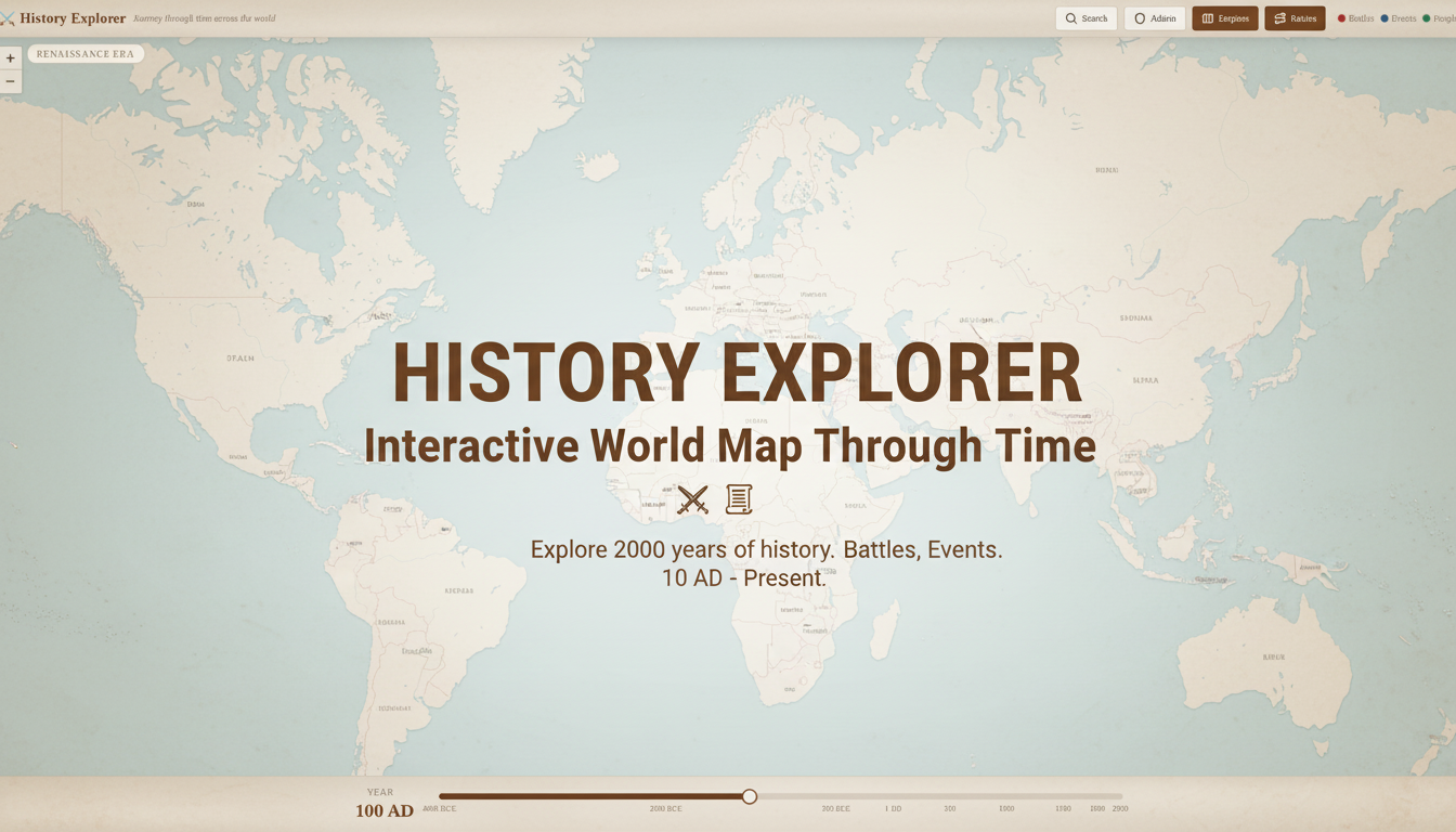 History Explorer – Interactive World Map Through Time