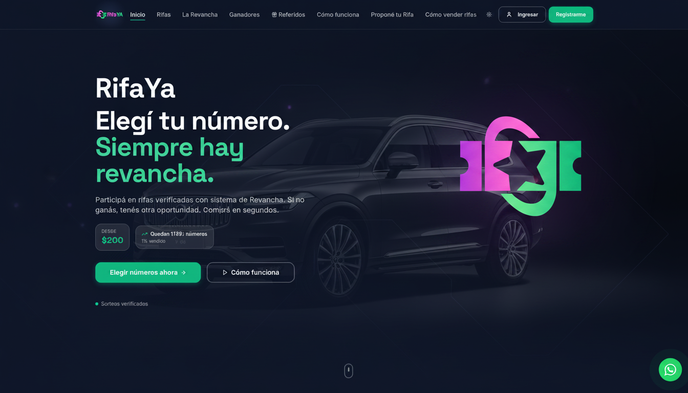 RifaYa - Rifas Online en Uruguay | Elegí tu número