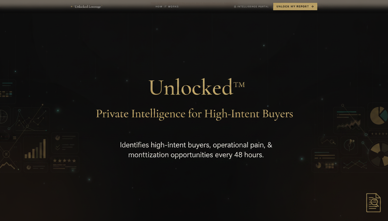 Unlocked Leverage™ — Private Intelligence for High-Intent Buyers