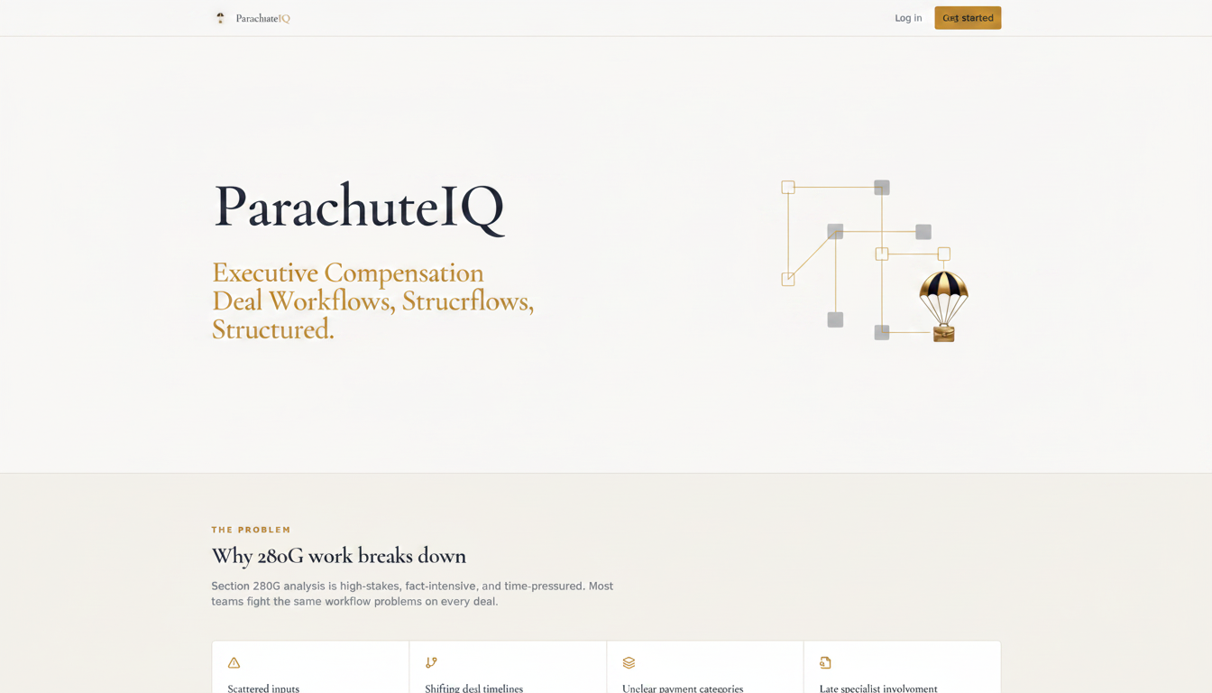 ParachuteIQ — Section 280G workflows for deal teams